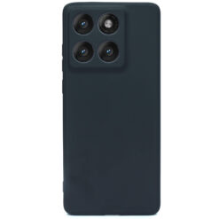 Motorola Edge 60 or 60 Fusion mobile silicone soft mobile back cover with inside microfiber cloth black color