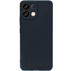 Silicone back cover for Oppo K13 5G mobile with inside microfiber cloth black color