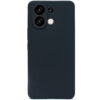 Silicone back cover for Oppo K13 Turbo 5G or Oppo K13 Turbo Pro 5G mobile with inside microfiber cloth black color