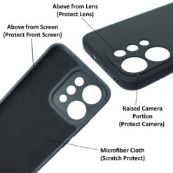 Silicone back cover for Oppo Reno 14 5G mobile, cover protect camera, lenses, screen and backside scratches