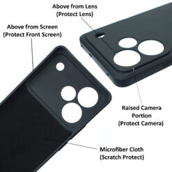 Silicone back cover for Realme P4 Pro 5G mobile, cover protect camera, lenses, screen and backside scratches