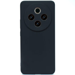 Vivo T4 5G and iQOO Z10 5G silicone soft mobile back cover with inside microfiber cloth black color