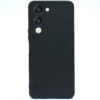 Vivo T4 Lite 5G, Vivo Y19 5G and iQOO Z10 Lite 5G silicone soft mobile back cover with inside microfiber cloth black color