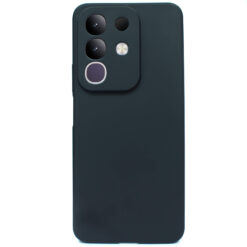 Vivo T4x 5G, Vivo Y31 Pro 5G and iQOO Z10x 5G silicone soft mobile back cover with inside microfiber cloth black color