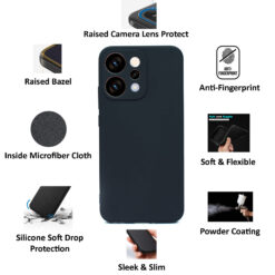 features and qualities of Hooxar silicone back cover which is compatible with Oppo Reno 14 5G smartphone