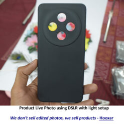 live photo of Hooxar Vivo T4 and iQOO Z10 mobile back cover, silicone, black