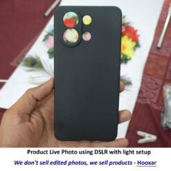 live photo of Hooxar silicone back cvoer for Oppo K13 Turbo 5G and Oppo K13 Turbo Pro 5G mobile, silicone, black, on hand