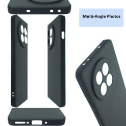 Alternative view of Silicone Flexible Back Cover for OnePlus 13R (5G) Mobile, Inside Microfiber Cloth, Black