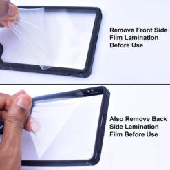 Alternative view of Transparent Anti-Yellow Crystal Clear Back Cover for iPhone Mobile Models | Side Black Soft Shockproof Bumper Drop Protection