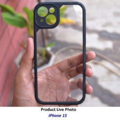 Live photo of Hooxar anti yellow mobile back cover for Apple iPhone 15 mobile