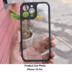 Live photo of Hooxar anti yellow mobile back cover for Apple iPhone 16 Pro mobile