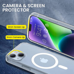 Hooxar transparent back cover comes with raised mobile camera and screen protection edges