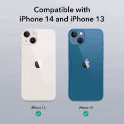 Hooxar transparent back cover compatible with iPhone 13 and iPhone 14 model smartphones