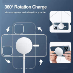 cover for iPhone 13 and iPhone 14 mobile comes with 360 degree rotation wireless charging support feature