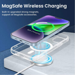 hooxar transparent back cover comes with MagSafe wireless charging support feature