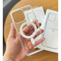 transparent wireless charging support magsafe back cvoer for iphone mobile phones