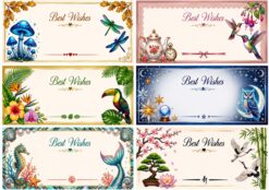 6 piece birds stickers