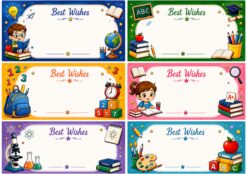 education printed gift box sticker for childrens gift