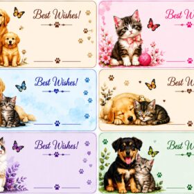 Dog Cat Sticker (6 Piece)