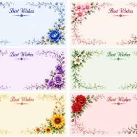 Flower Sticker14 (6 Piece)
