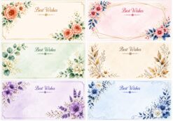 flower theme gift box sticker