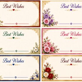 Flower Sticker17 (6 Piece)