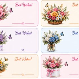 Flower Sticker19 (6 Piece)