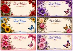 butterfly and flowers printed gift box sticker name tag sticker self adhesive sticker