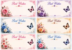 6 piece flower theme sticker for goft boxes