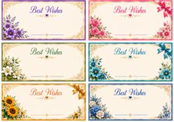 6 piece flower theme sticker for gift boxes