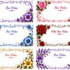 Flower Sticker8 (6 Piece)