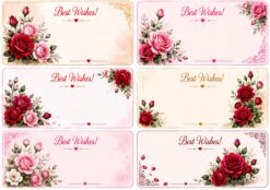 beautiful flower print gift box sticker