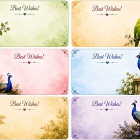 Parrot Peacock Sticker (6 Piece)