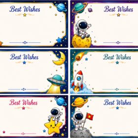 Space Rocket Sticker2 (6 Piece)