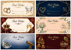 6 pieces wedding theme sticker